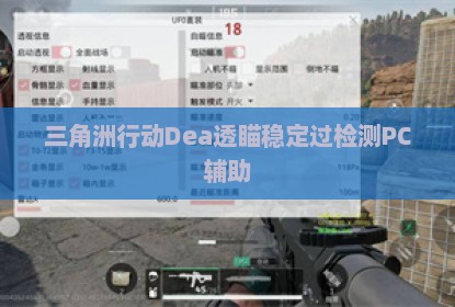 三角洲行动Dea透瞄稳定过检测PC辅助